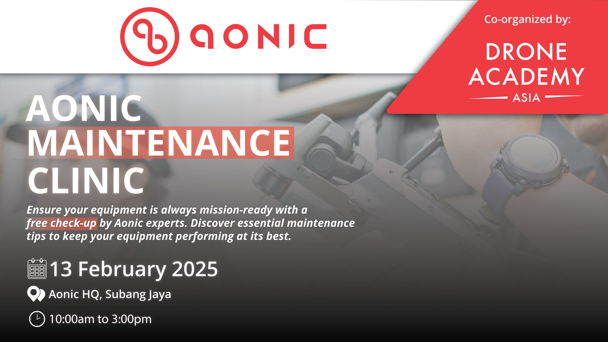 Drone maintenance clinic WO QR-05